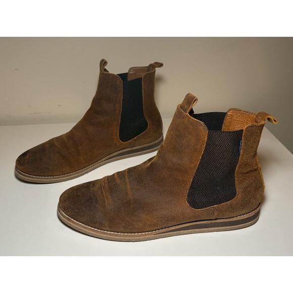 Hari Mari Men\'s Odessa Waxed Suede Leather Chelsea Boots | Size 14 main image 6